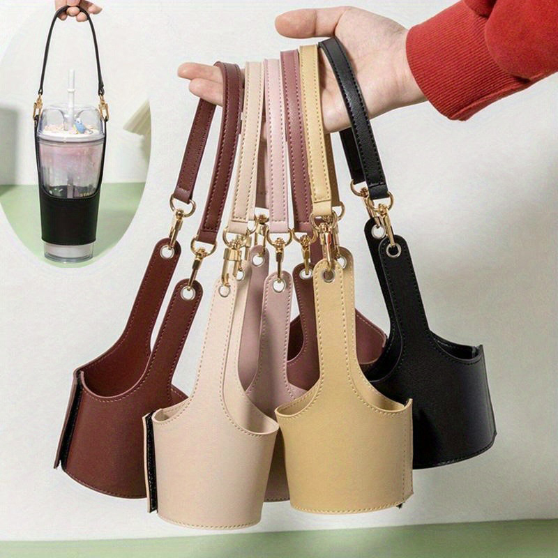 Coffee Equipment Bag - 【P】Leather Cup Cover Pouch Portable Water