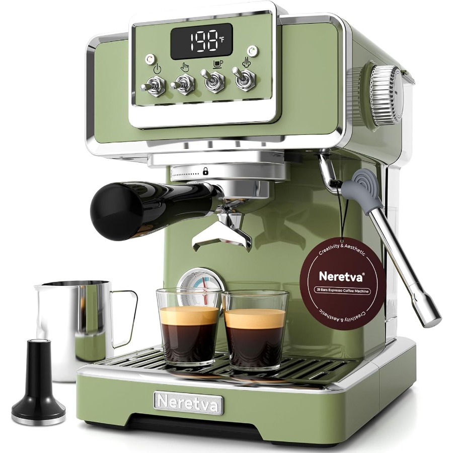 Pressure Gauge Espresso - Retro Espresso Machine 58mm Professional 15