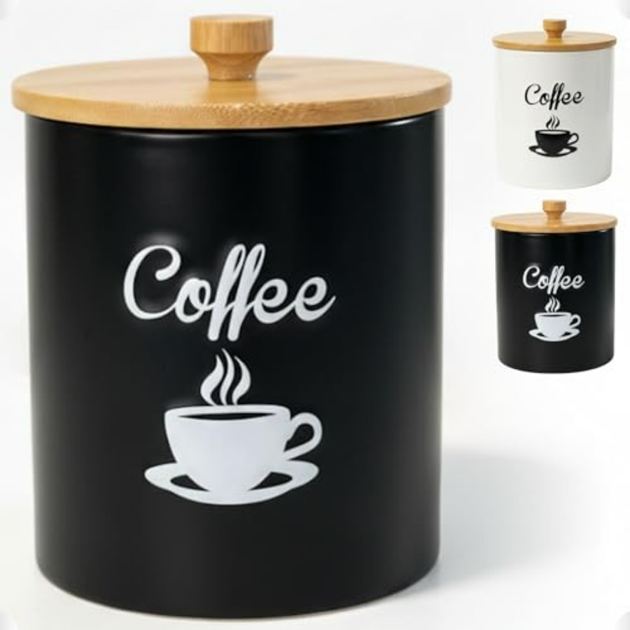 Ceramic Coffee Canister - 12 o - Coffee X avaliação e preço