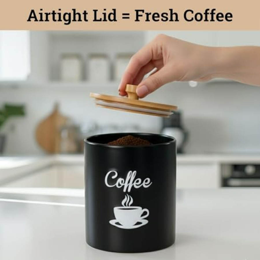 Ceramic Coffee Canister - 12 o - Coffee X avaliação e preço