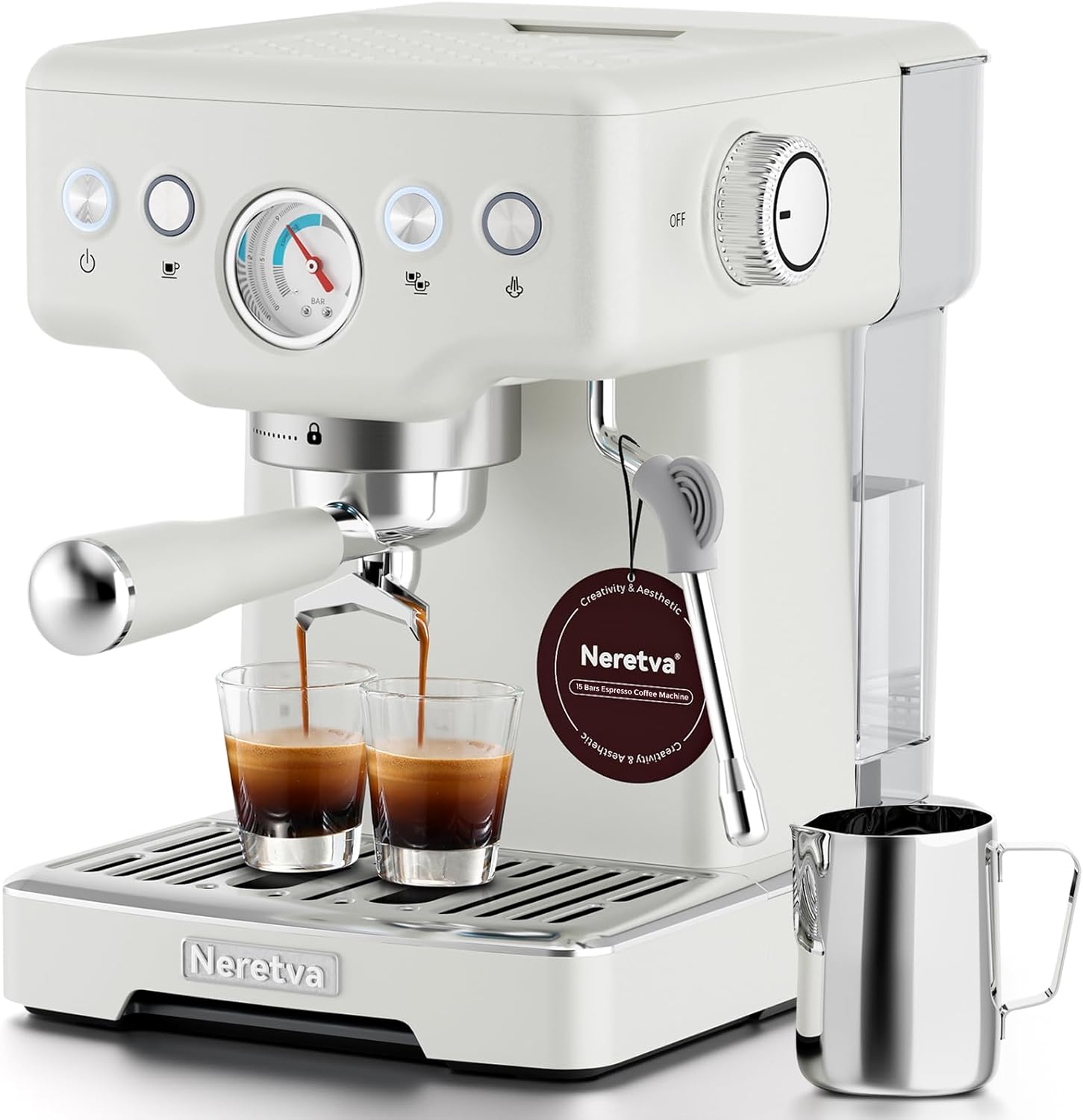 Espresso Machine, 15 Bar with  - Pressure Gauge Espresso avaliação e preço