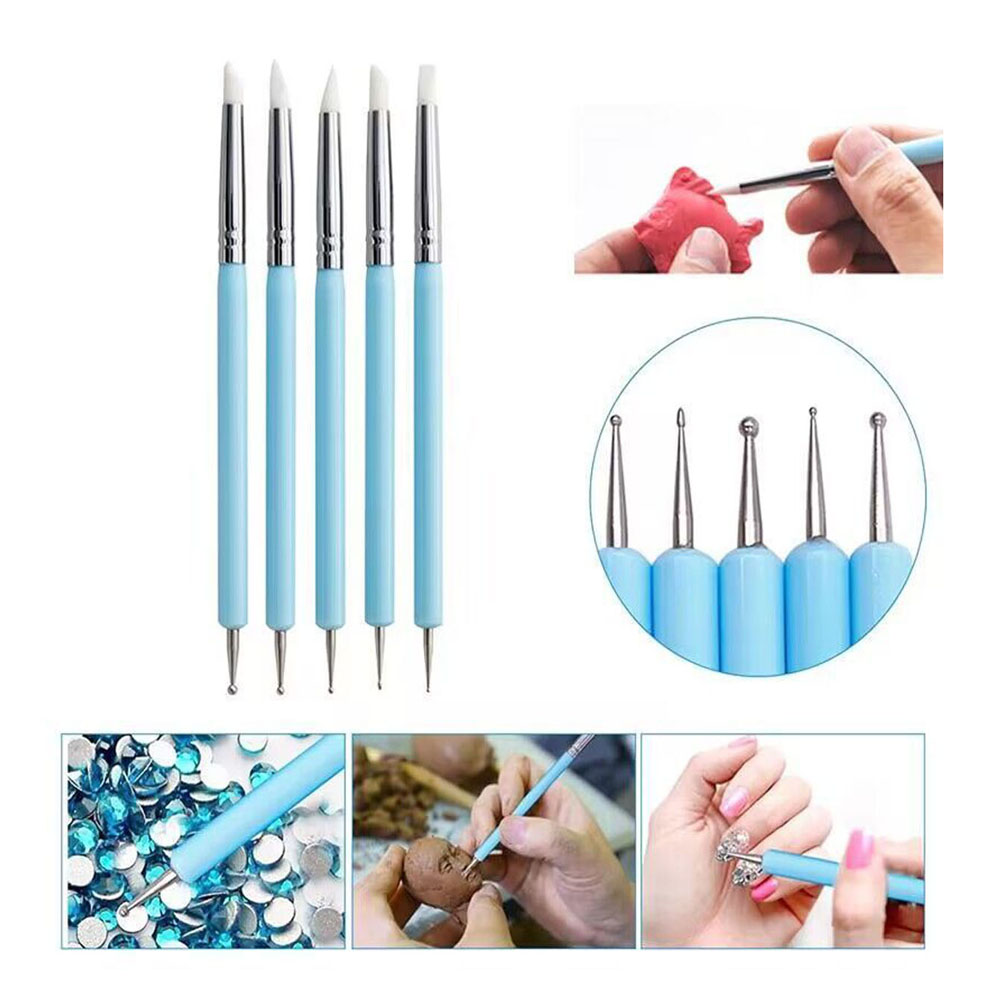 5pcs/Set Double-ended Silicone - Group Head Brush avaliação e preço