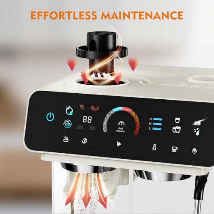 20 Bar Espresso Machine with G - Pressure Gauge Espresso avaliação e preço