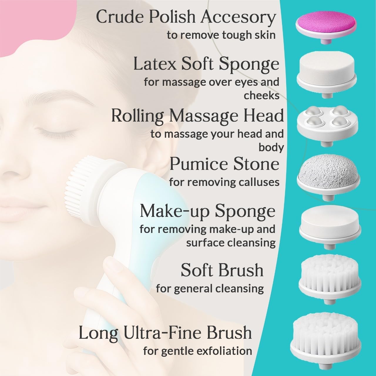 Blue/Pink Cleansing brush/face - Group Head Brush avaliação e preço