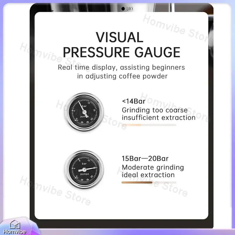 20 Bar Semi Automatic Espresso - Pressure Gauge Espresso avaliação e preço