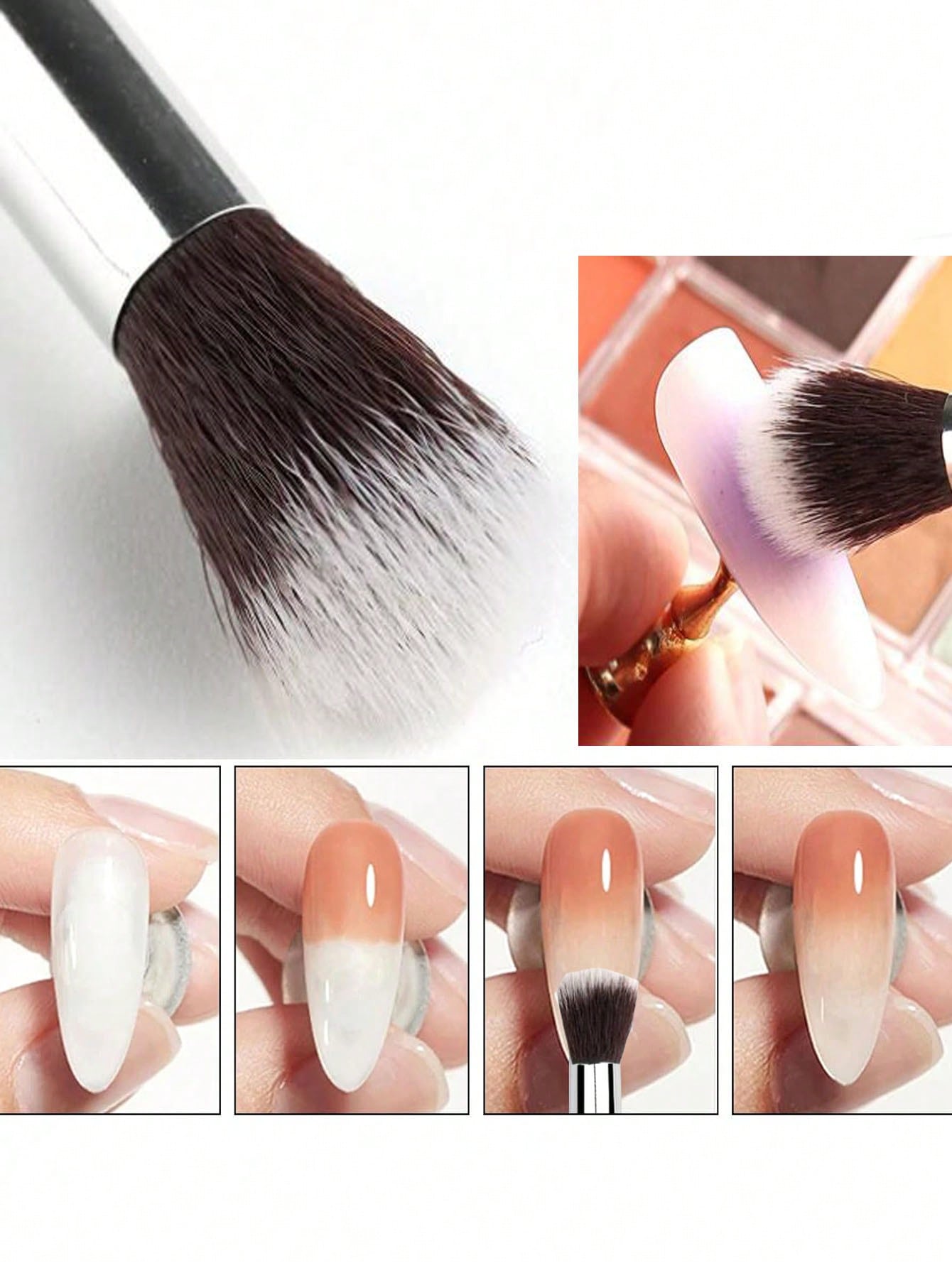 2Pcs Ombre Nail Art Brush Set  - Group Head Brush avaliação e preço