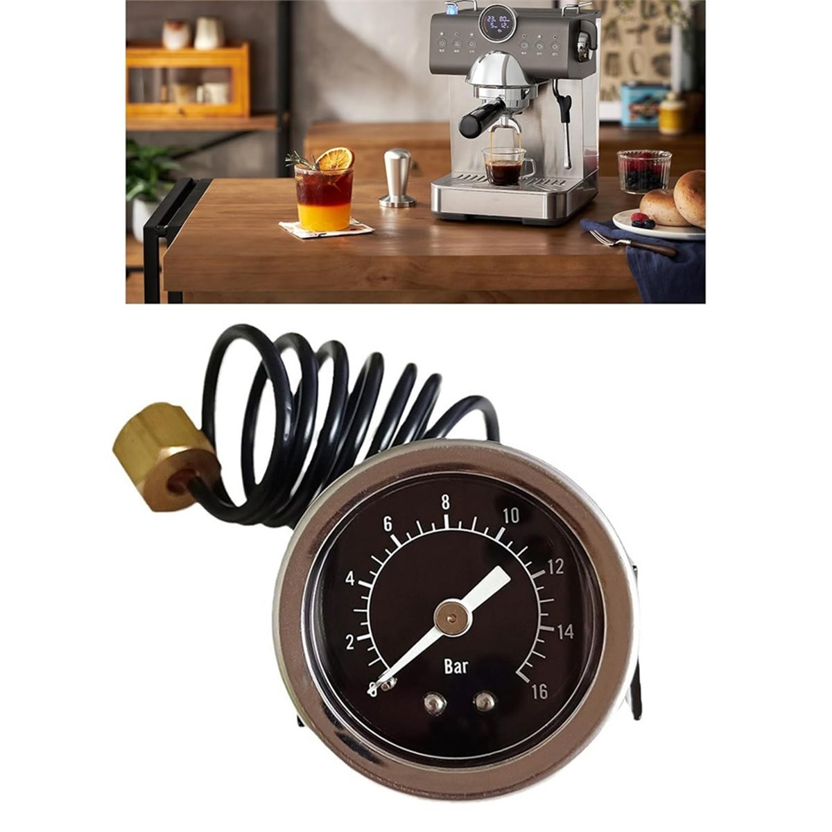 A47T High Precisions 16Bar Pre - Pressure Gauge Espresso avaliação e preço