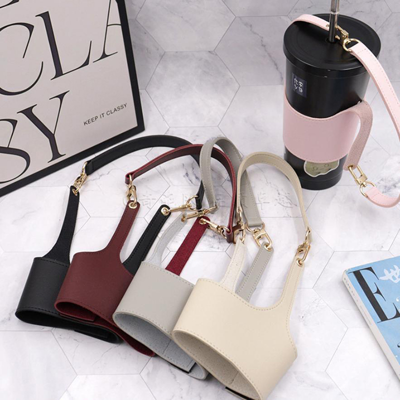 【P】Leather Cup Cover Pouch Por - Coffee Equipment Bag avaliação e preço