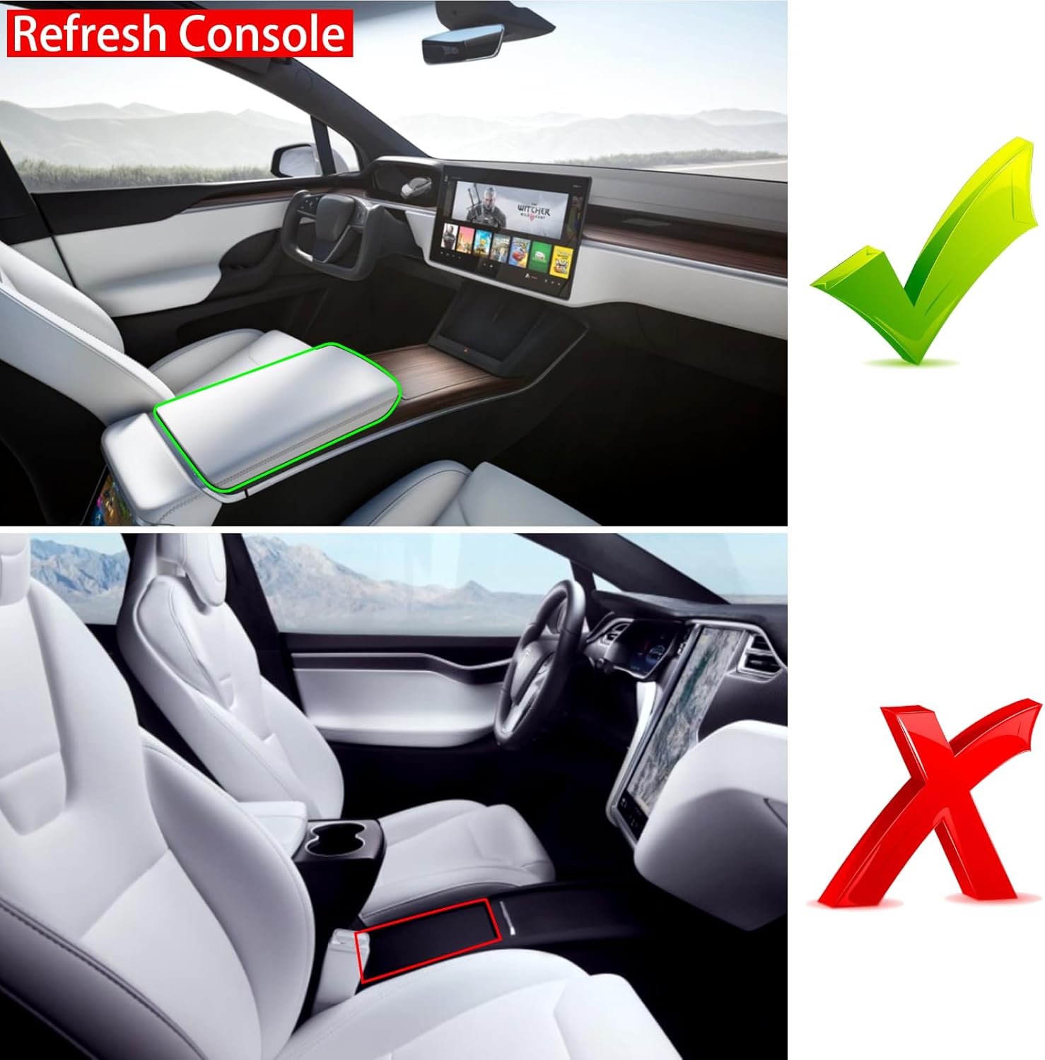 For Tesla Model S Model X Plai - Coffee X avaliação e preço
