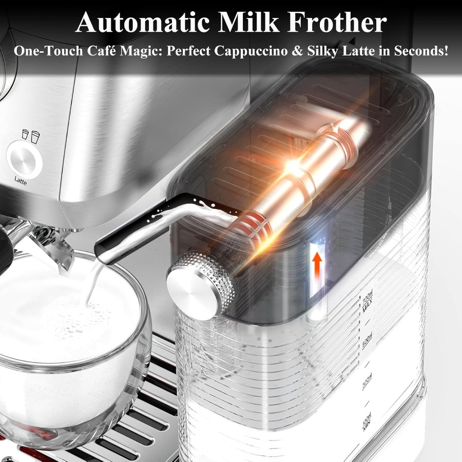 Cappuccino Coffee Machine with - Pressure Gauge Espresso avaliação e preço