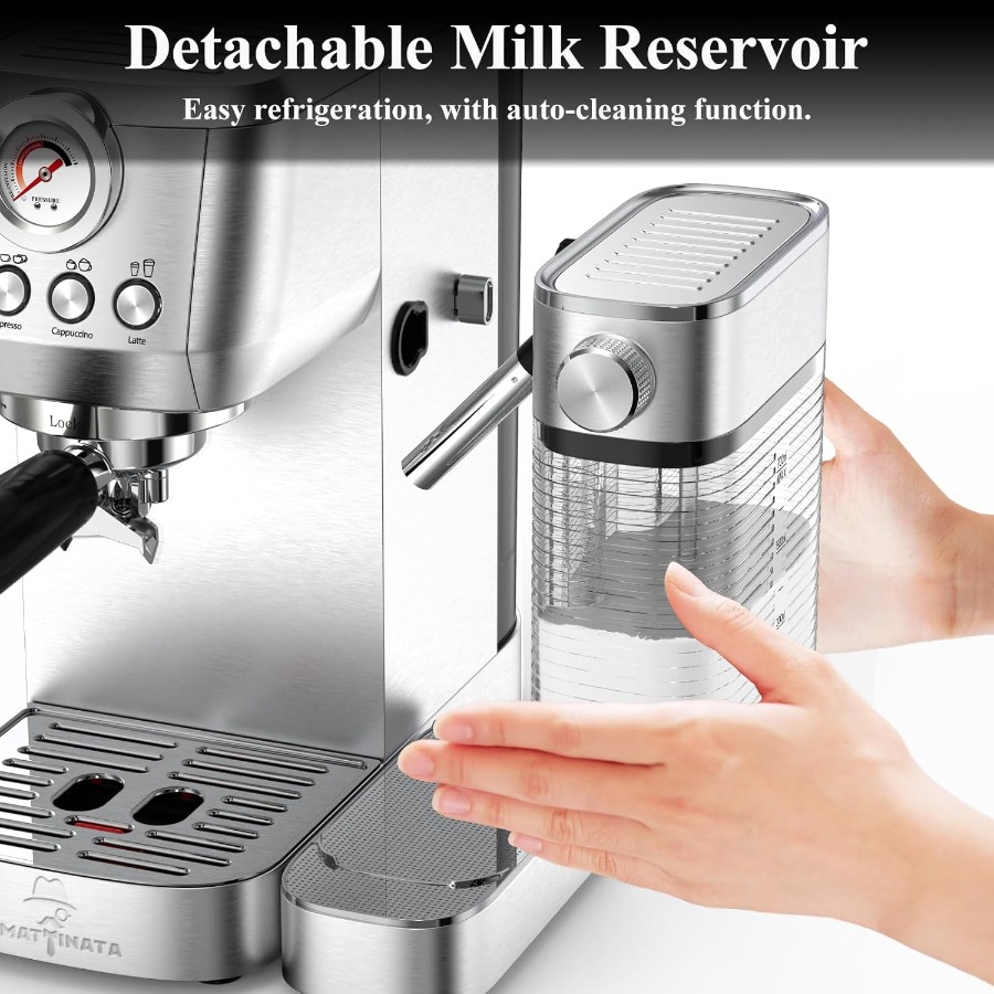 Cappuccino Coffee Machine with - Pressure Gauge Espresso avaliação e preço