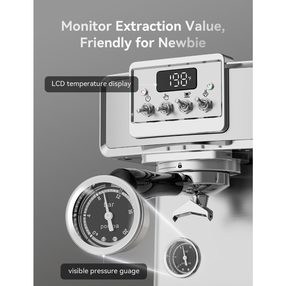 58mm Professional Espresso Cof - Pressure Gauge Espresso avaliação e preço
