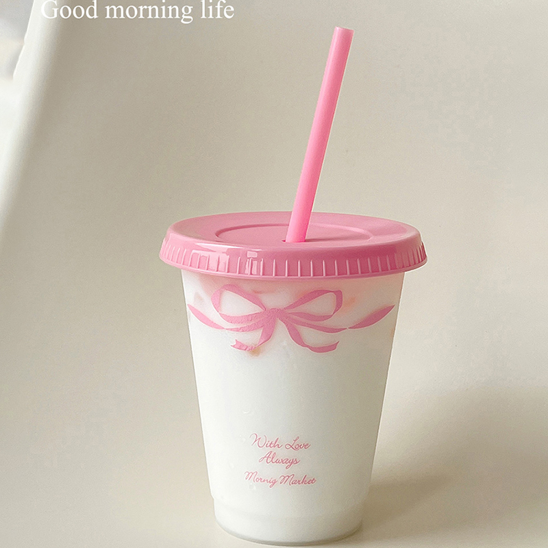 Kawaii Water Cup With Lid Stra - Coffee Equipment Eu avaliação e preço