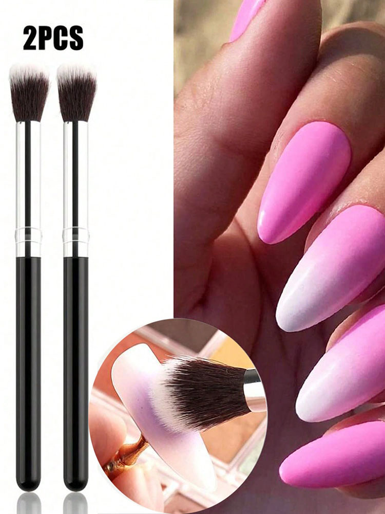 2Pcs/set Nail Art Gradient Blu - Group Head Brush avaliação e preço