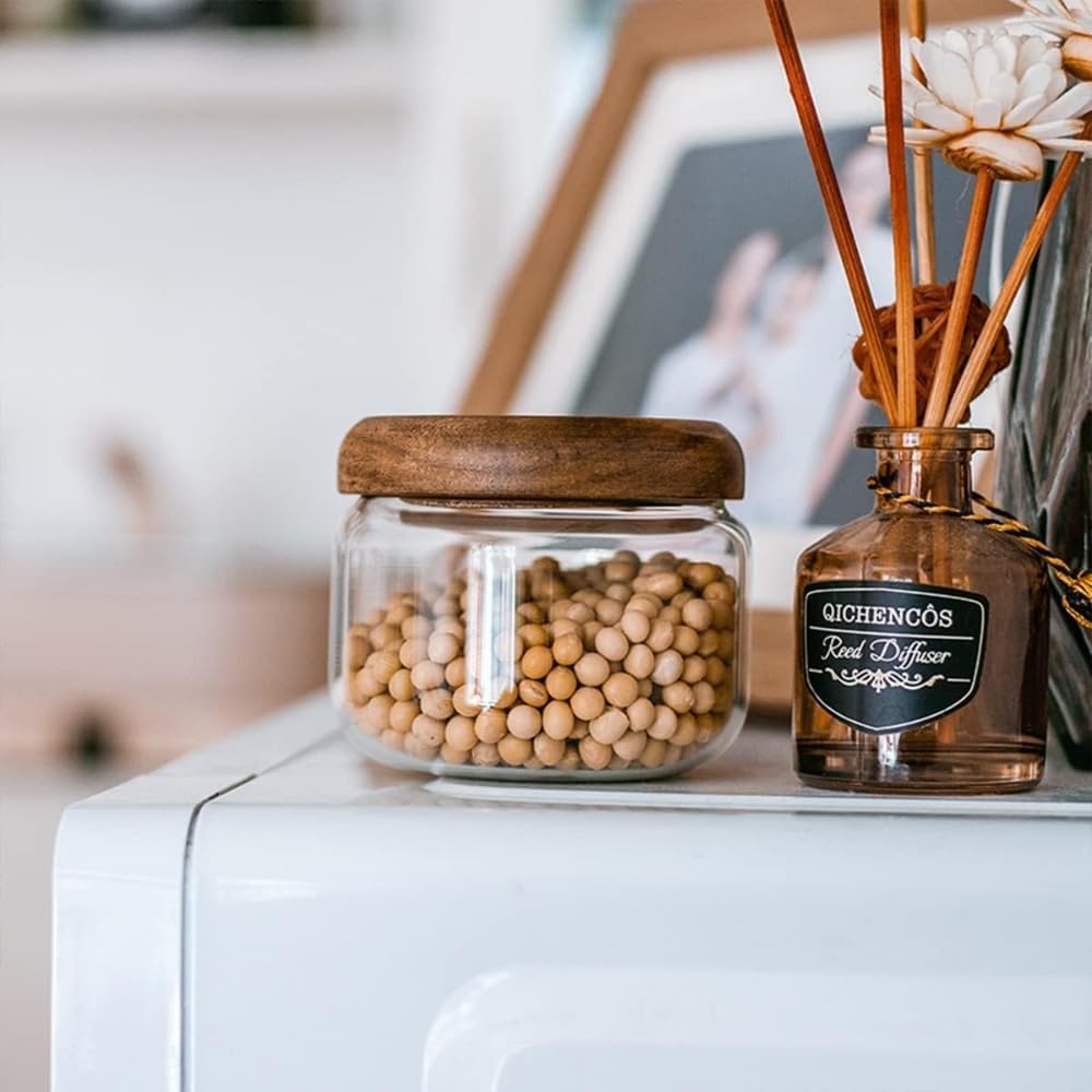 Glass Food  Containers with Wo - Coffee X avaliação e preço