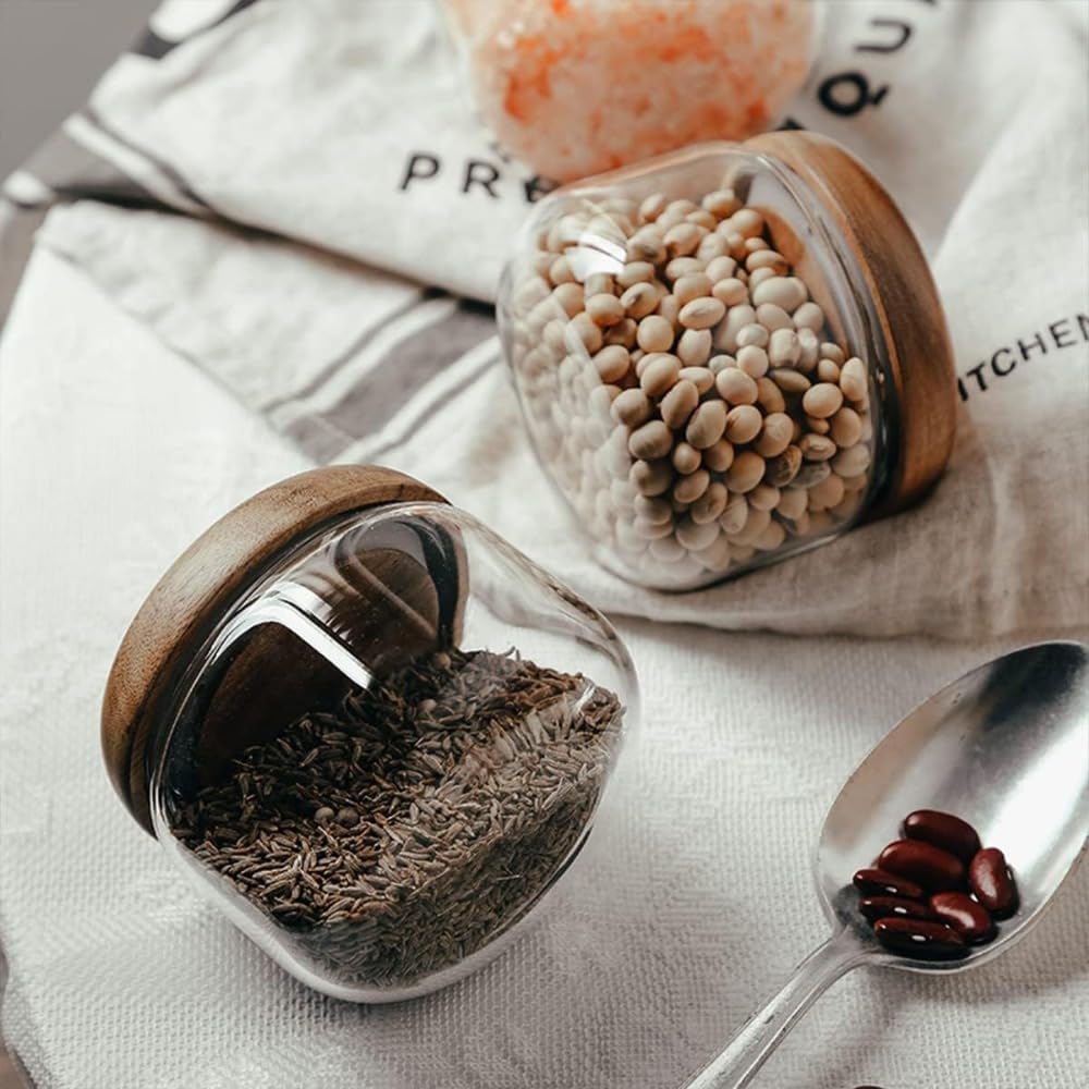 Glass Food  Containers with Wo - Coffee X avaliação e preço