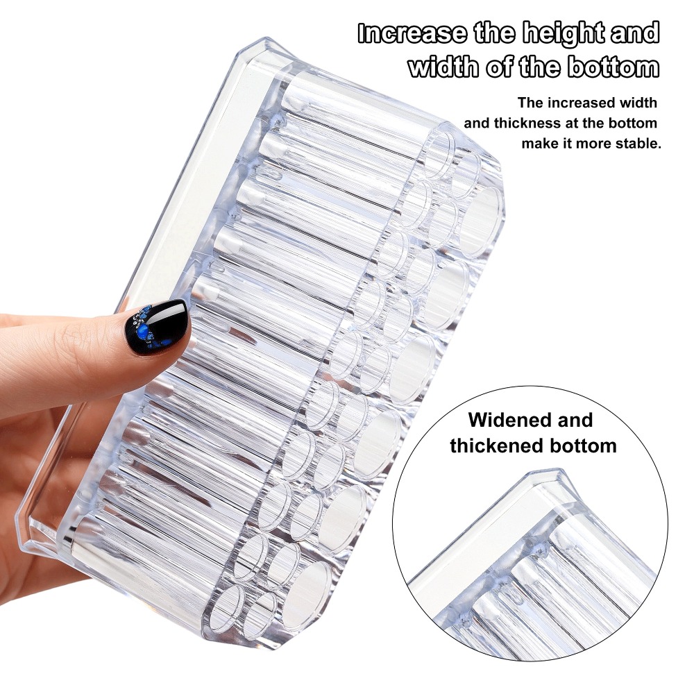26 Holes Acrylic Nail Brushes  - Coffee X avaliação e preço