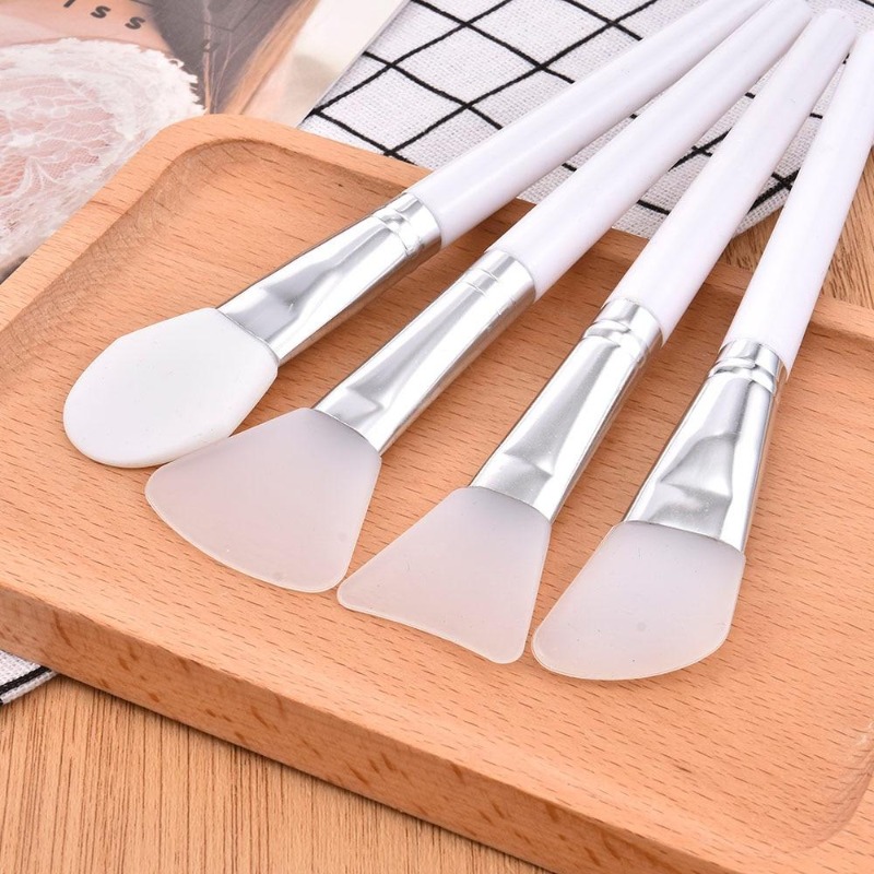 4Pcs/set White Makeup Silicone - Group Head Brush avaliação e preço
