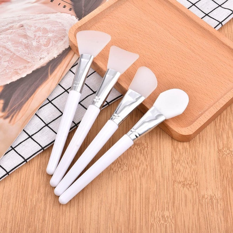 4Pcs/set White Makeup Silicone - Group Head Brush avaliação e preço